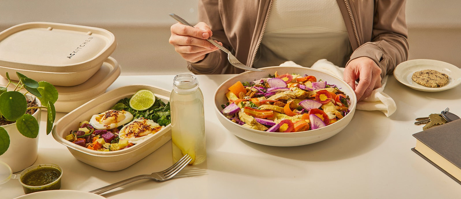 A spread of prepared meals